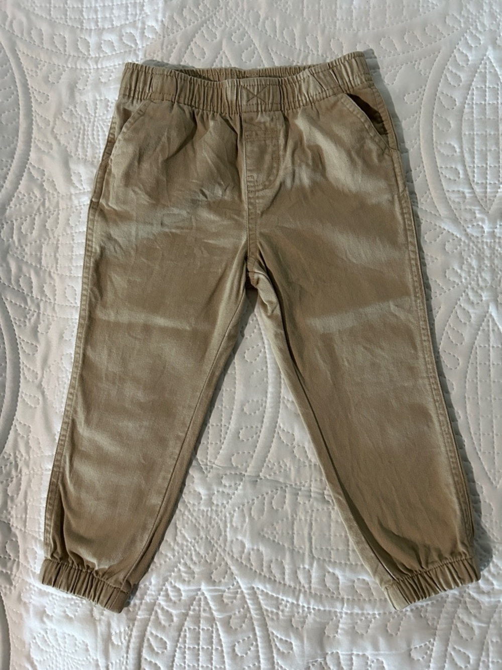 Wrangler Kids Elastic Waist Joggers - Khaki Sz: 3T